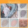 Snuggly Cotton Lace Newborn Sleep Nest Portable Baby Lounger Bed In Pink Beige Gray Teal