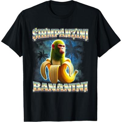 Shimpanzini Bananini Italian Brainrot Chimpanzee With Banana T-Shirt