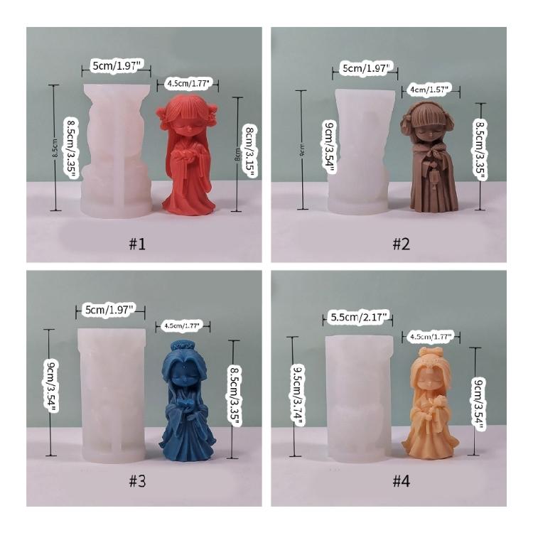 Girl Ornament Silicone Mold Resin Mold Fondant Candle Making Desktop Decoration
