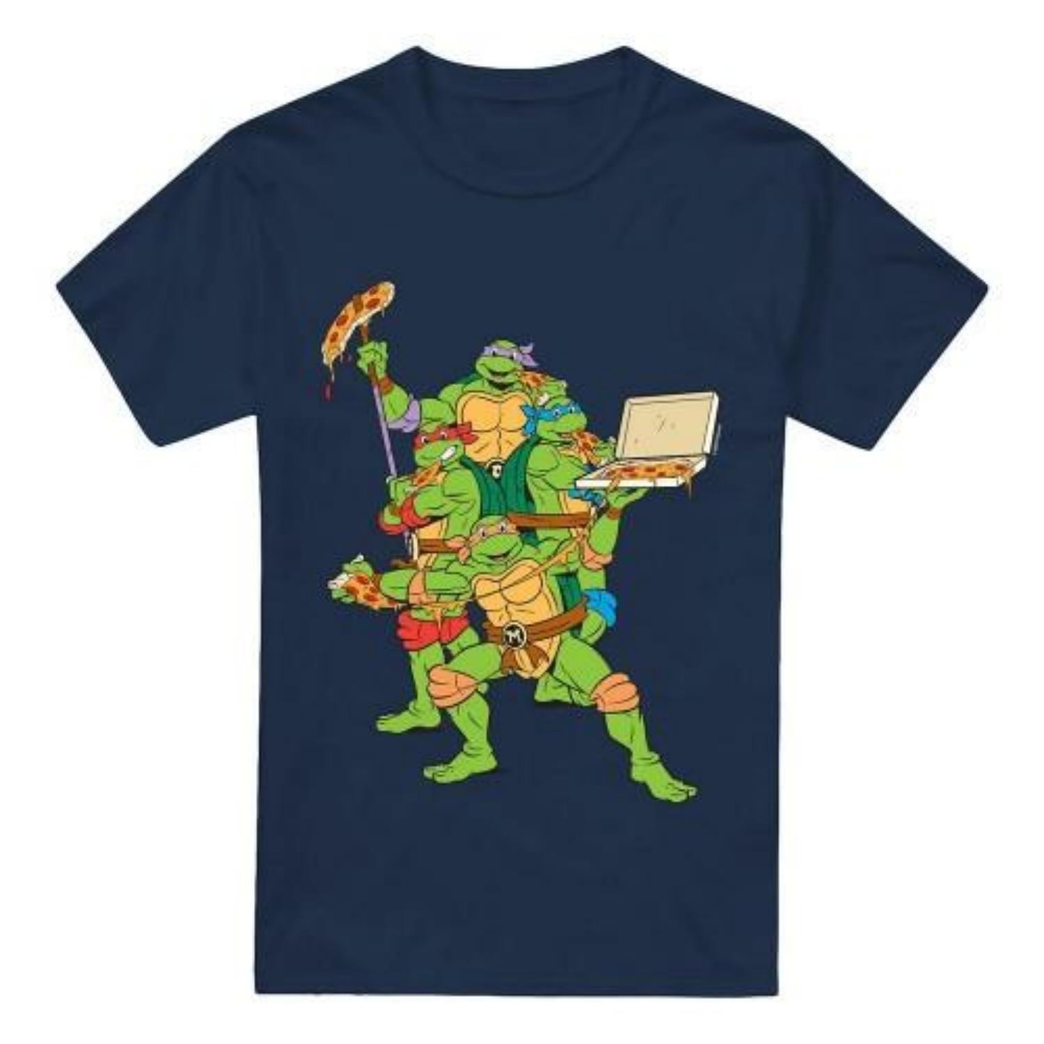 Teenage Mutant Ninja Turtles Mens Pizza Party T-Shirt S чёрный