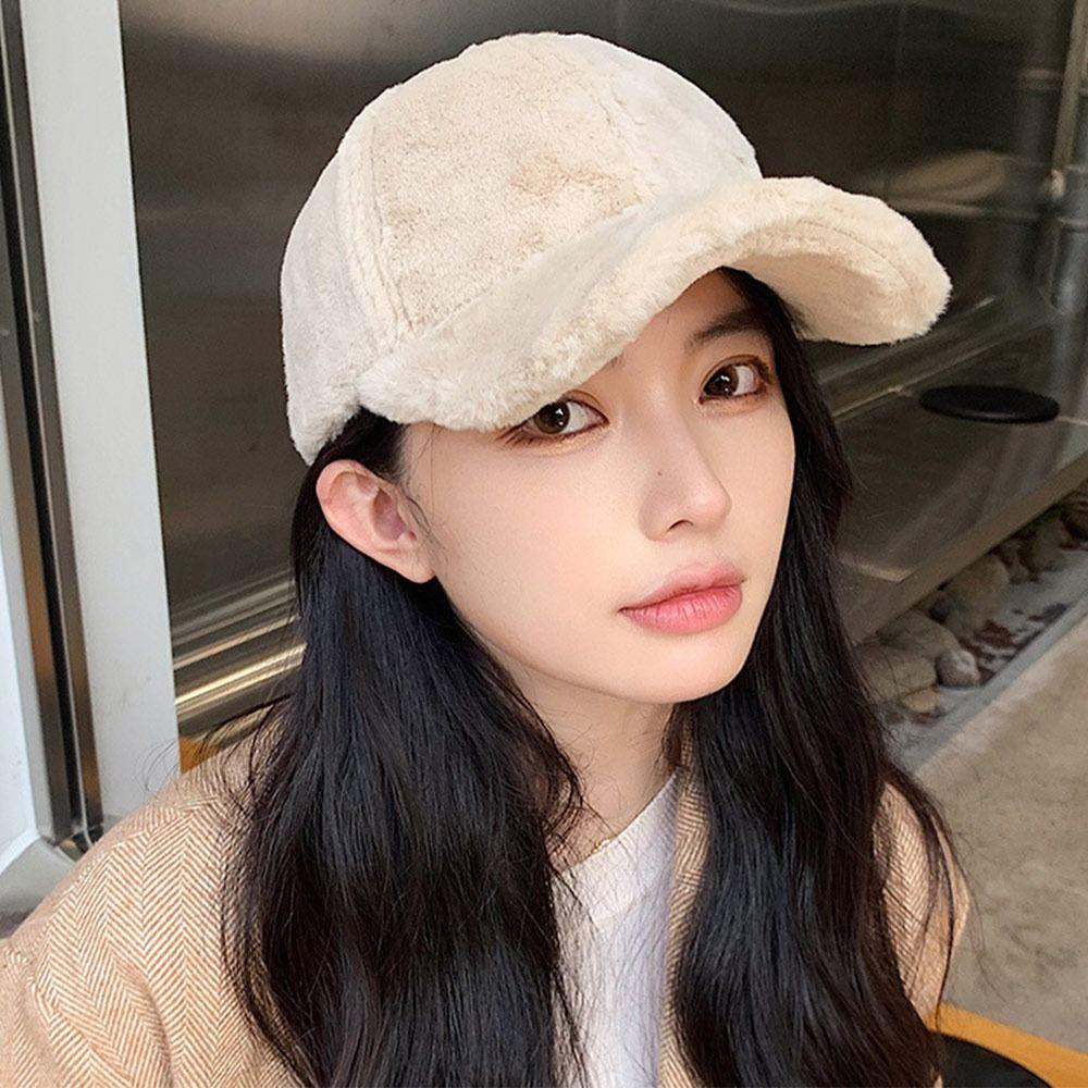 Men Women All-match Thicken Warm Hip Hop Cap Sports Hat Baseball Cap Peaked Hat