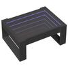 VidaXL Coffee Table with Infinity LED Black 70x53x30 Cm, Side Table, Living Room Table, Side Table, End Table, Table 847631