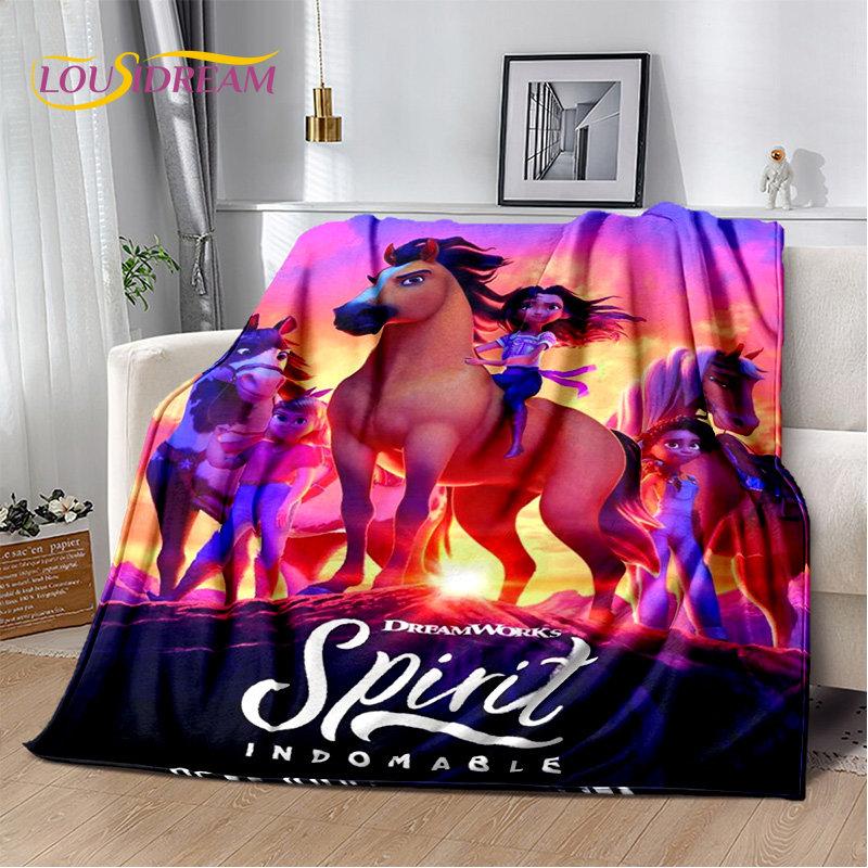 Spirit: Divoký hřebec Kreslený film Měkká plyšová deka, Flanelová deka Přehozová deka do obývacího pokoje Ložnice Postel Pohovka Pikniková přikrývka