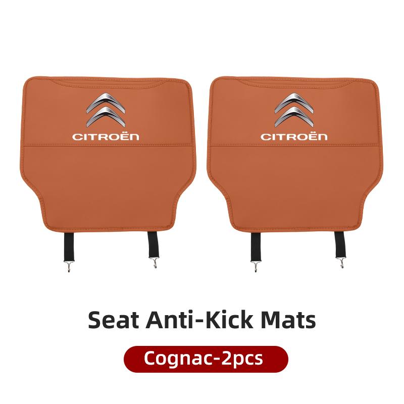Car Seat Back Semi-Cover Anti-Kick Pad Waterproof For Citroen C4 C3 C5 C1 C2 Berlingo Celysee Cactus Picasso Aircross Saxo Grand
