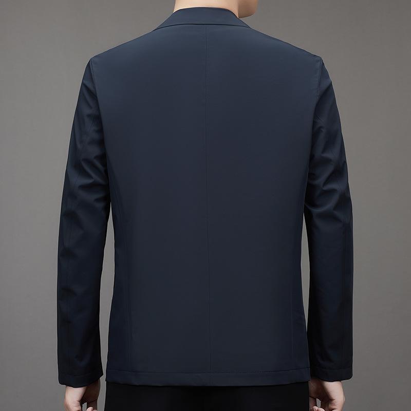 No-iron Suit for Men, Spring and Autumn New Nylon Elastic Suit, Men's Casual Single Suit Jacket