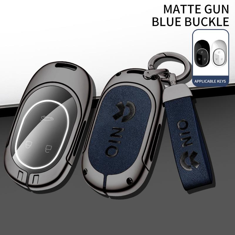 Nio Car Key Case for ES6, ET5, EC6, ES8, ET7, ES7 - Premium Shell & Buckle Holder