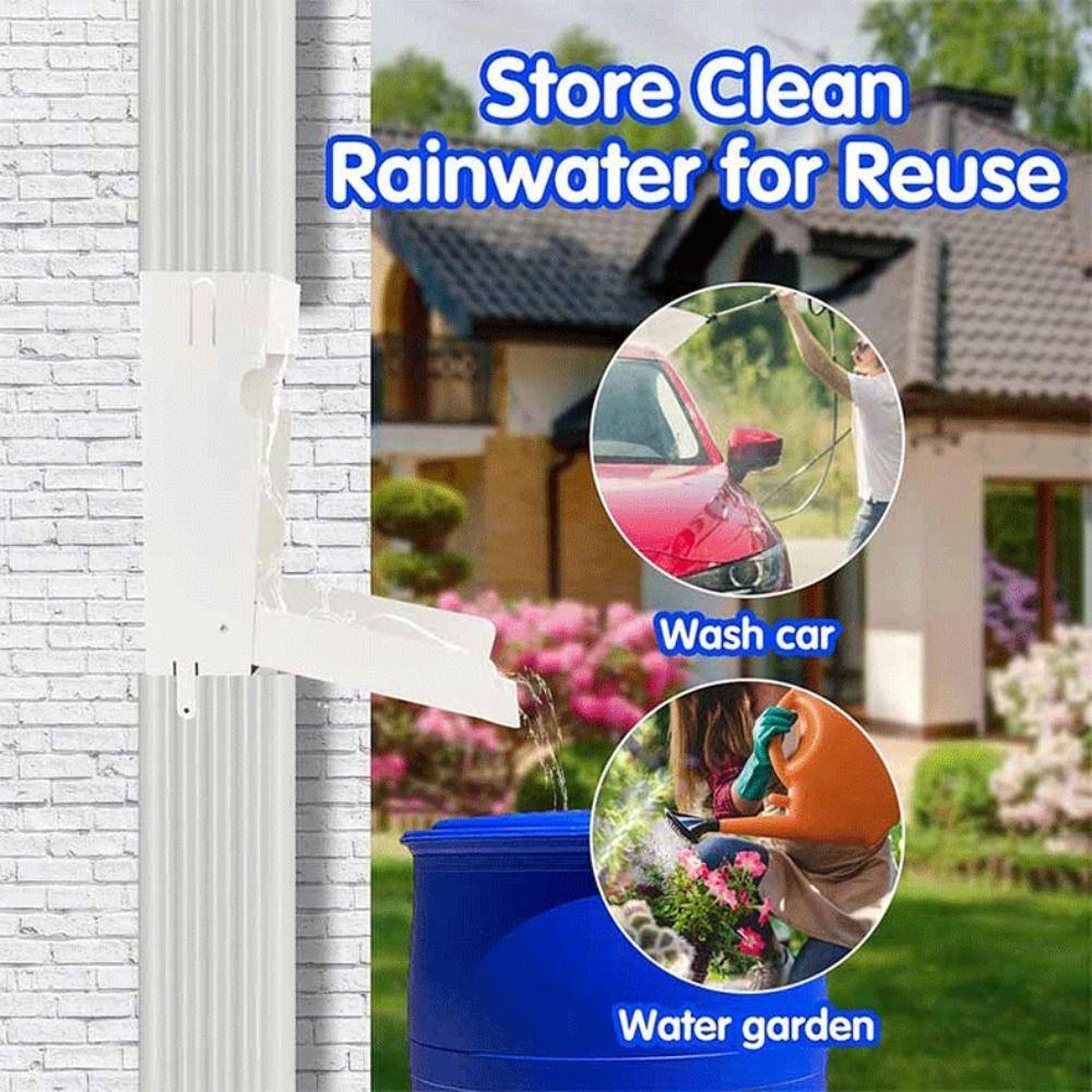 Catching Rainwater Collection Diverter Metal Rainwater Harvesting System Yard Installation