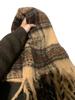 Vintage Winter Warm Cashmere Long Scarf Brown Soft Long Tassel Scarves Plaid Thickened Thickened Warm Shawl Wrap Women Girls