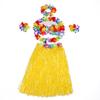 Hawaiian Costume Set With Plastic Grass Skirt For Party Performances And Themed Events
