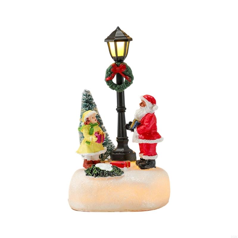 Light up LED Street Lamp Christmas Ornament Illuminated LED Christmas Desk Lamp