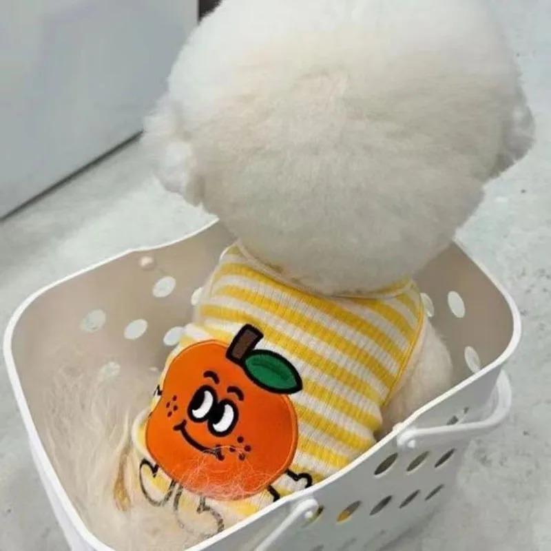 No Hat Small Pet Dog Spring Vest Pomeranian Cartoon Clothes Schnauzer Soft Pullover Poodle Two Legs Puppy Clothing Pet Supplies
