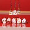 Chinese Style Chinese Style Cat Phone Pendant Polyester Fortune Cat Phone Chain  Birthday Kids Gift