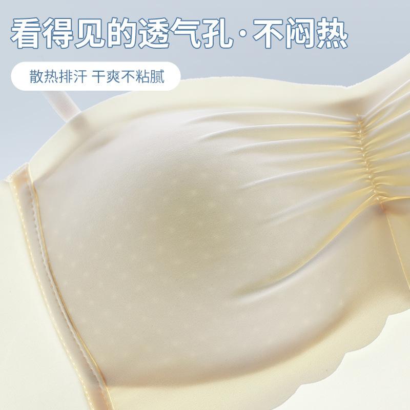 Traceless tube top underwear, small breasts gathered and closed, anti-sagging adjustment type, no steel ring, anti-light bra cover