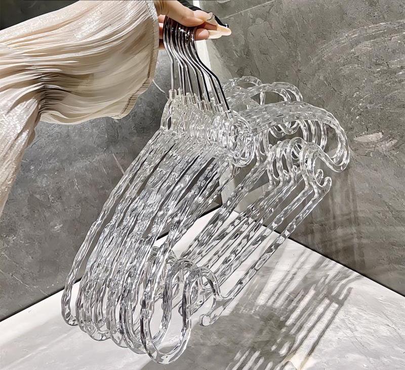 

Акриловые вешалки для одежды, бытовая нескользящая и не оставляющая следов сушилка для рубашек, кофточек, невидимая вешалка для экономии места, 5 шт. в упаковке 5pcs