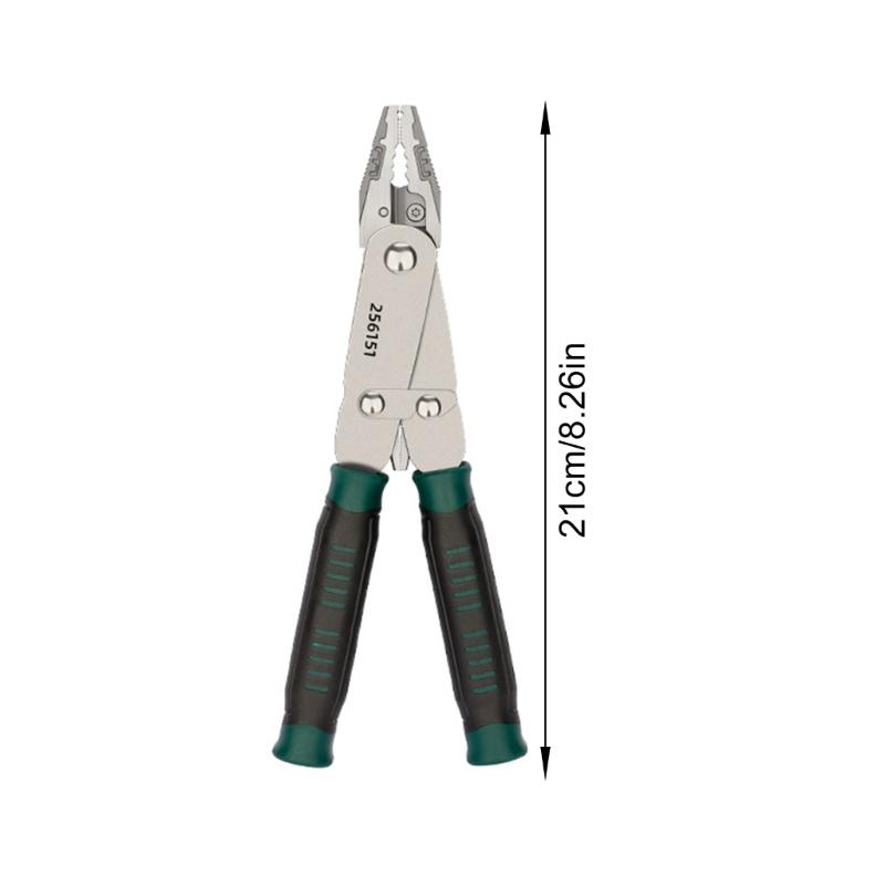 Ergonomic Slip Resistant Grip Adjustable Jaw Pliers 0.5-6mm² Suitable For Wire Stripping Cutting And Cable Maintenance