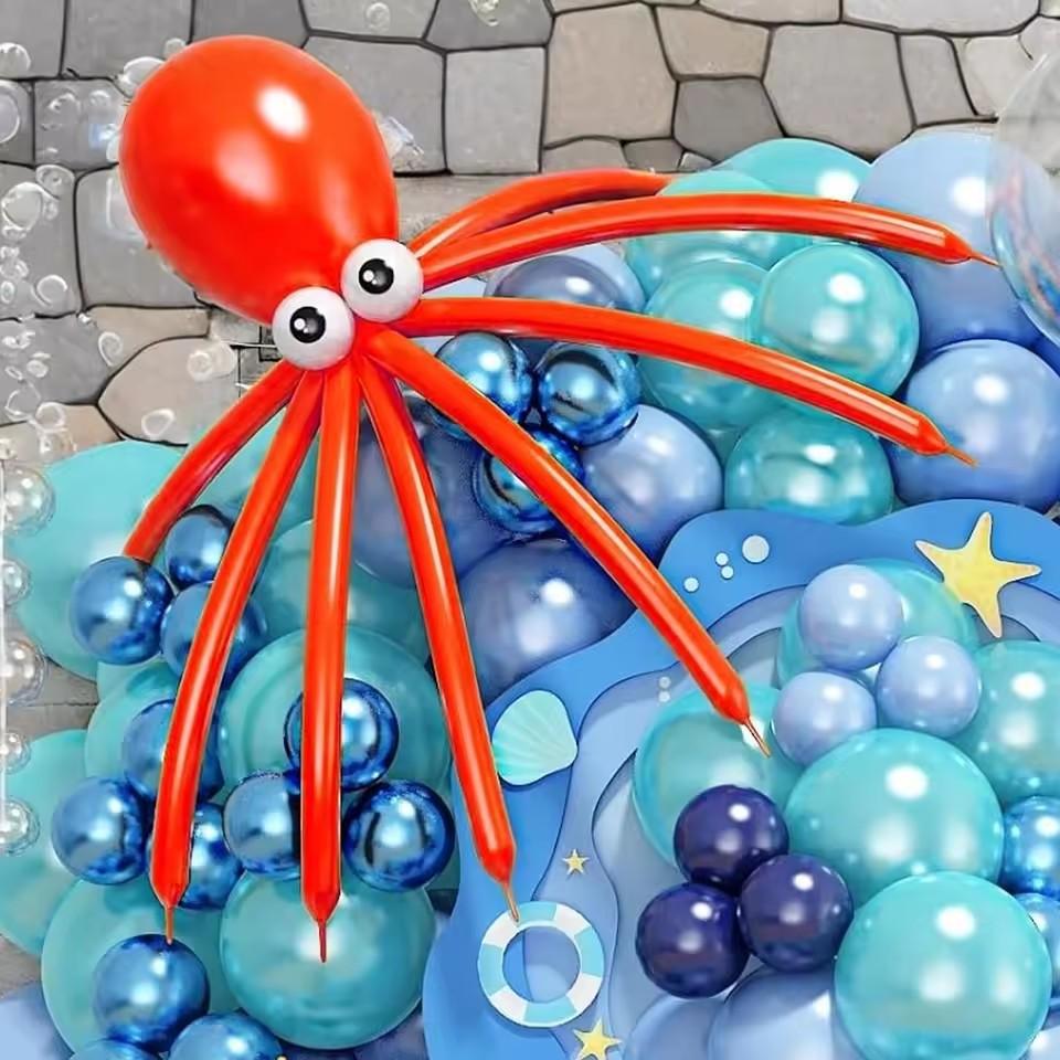 Octopus Shaped Balloon 260Q High-End Long Balloon Latex Twisted Balloon for Birthday, Wedding, Bridal Shower, Holiday Party