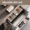 Kitchen Cabinet Pull-Out Dish Organizer