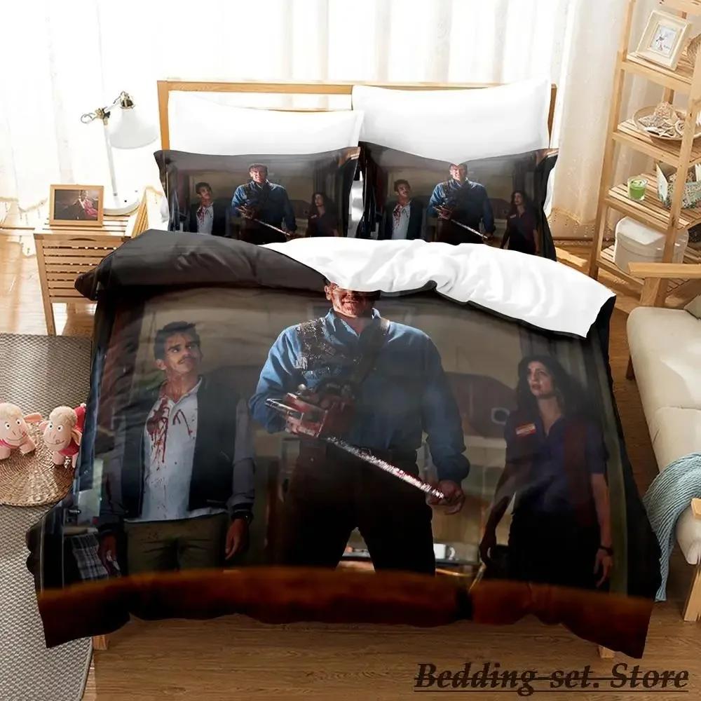Ash VS Evil Dead Bedding Set Single Twin Full Queen King Size Bed Set Aldult Kid Bedroom Duvetcover Sets Anime parure de lit Bed