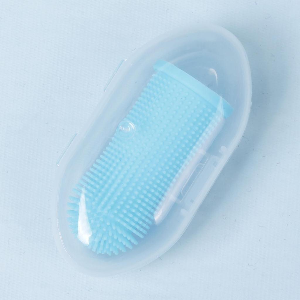Kit Spazzolino Dita in Silicone per Animali Domestici - per Cani e Gatti - Cura Anti-Tartaro delle Gengive e dei Denti