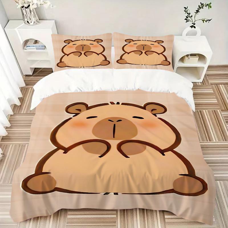 Bear Hug Comfort Print 3Pcs Bedding Setduvet Cover With 2 Bedropillowcase Home Birthday Gift