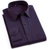 Plus Size 8XL 7XL Men Striped Dress Shirts Formal Fashion Social Office Long Sleeved Business Work Smart Casual Shirt Wholesale
