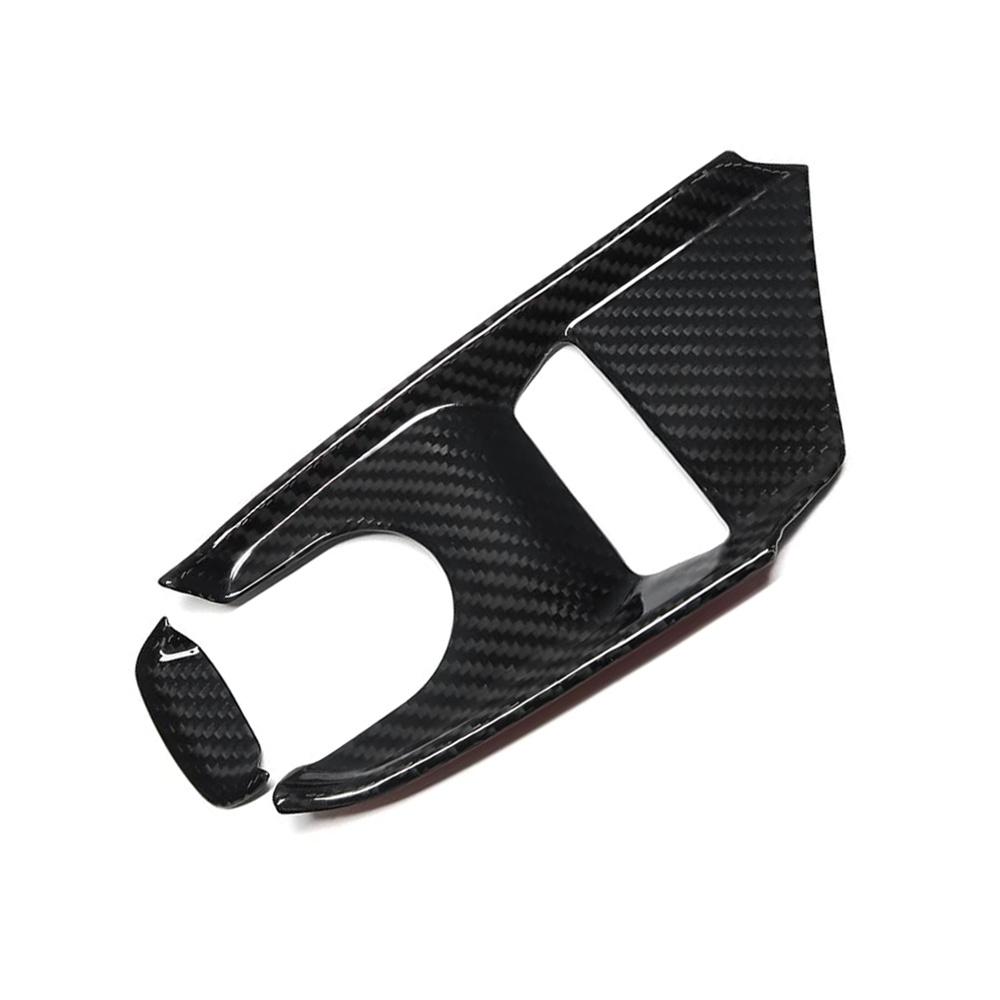 Black Center Control Button Cover REAL HARD Carbon Fiber For Corvette C8 20-2023