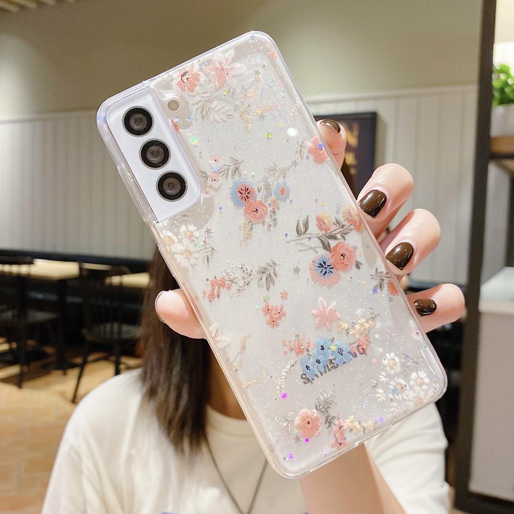 Niche Fresh Floral Mobile Phone Case Suitable for Samsung S25 Galaxy A36S24 S23U Rubber Soft Shell A56A26