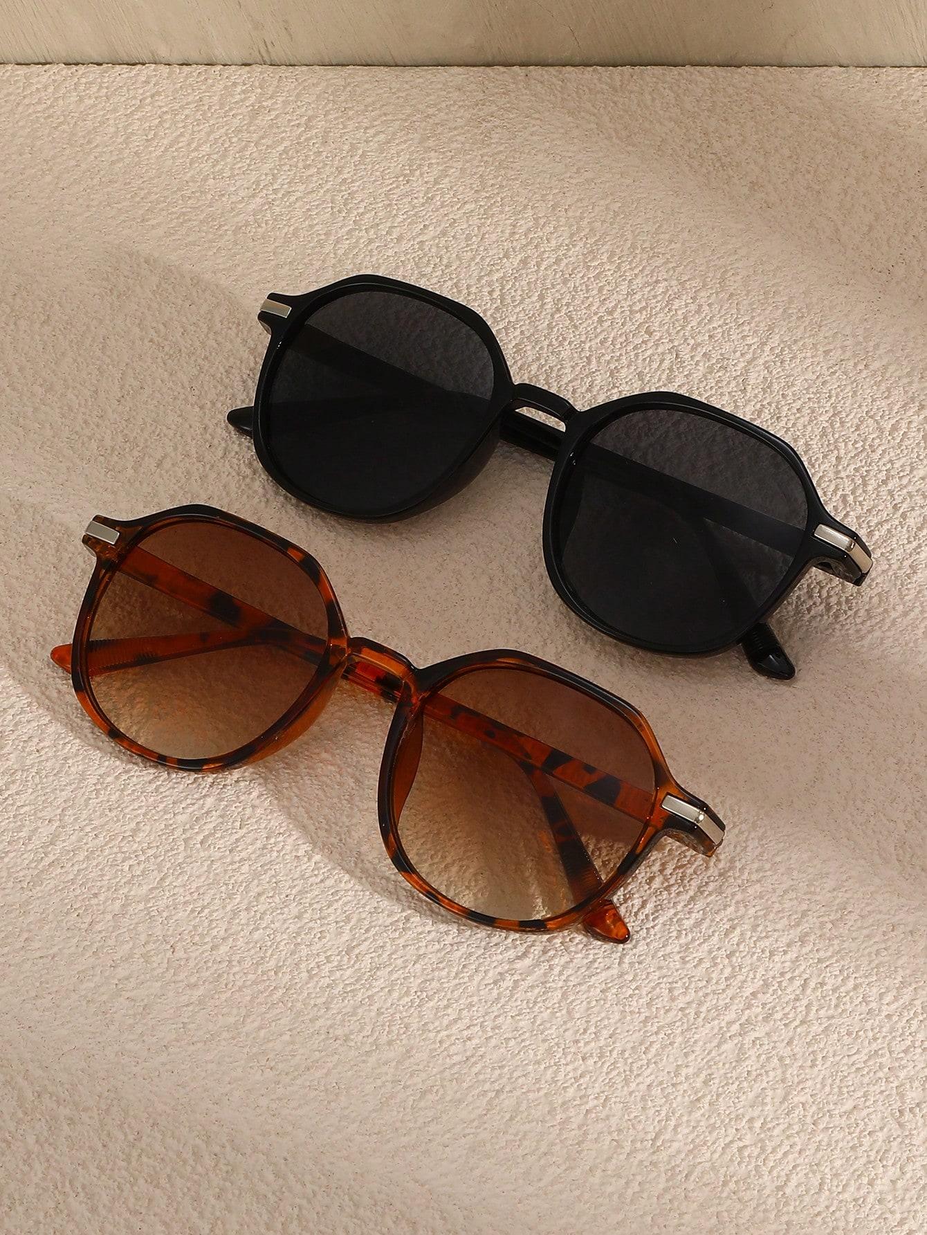 

2/3 шт. Модные геометрические пластиковые солнцезащитные очки для женщин и мужчин, повседневные солнцезащитные очки, аксессуары для очков.