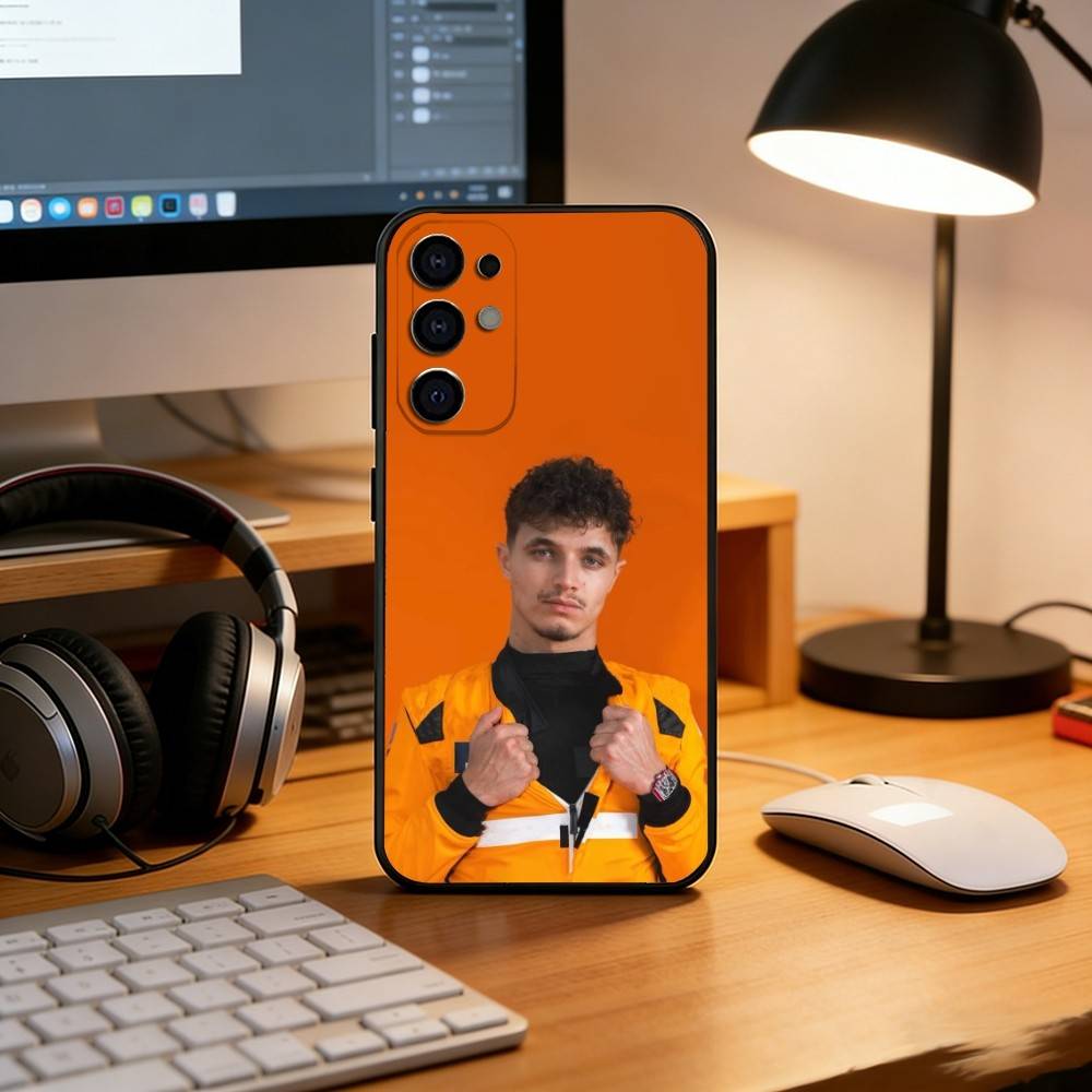 L-Lando Norris Phone Case For Samsung S25,S24,S21,S22,S23,S30,Ultra,S20,Plus,Fe,Lite,Note,10,Black Cover