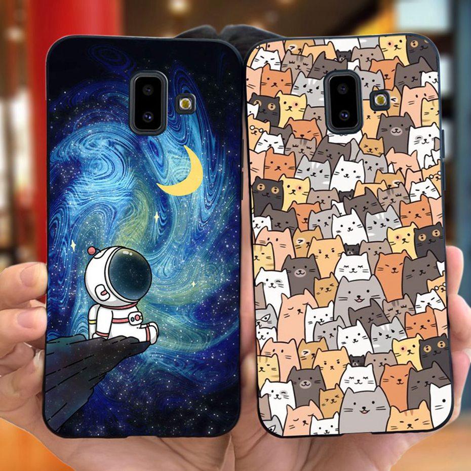Handyhülle für Samsung Galaxy J6 Plus 2018 Niedliches Tier Cartoon Süßigkeitenfarbe Weiches Silikon TPU Hülle für Samsung J6 J 6 J6Plus