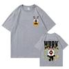 Work Rabbit  Cartoon Printing T-shirts ATEEZ Korean Style Punk Band Tee-shirt Short Sleeve Cotton Comfortable Tshirt Women Girls