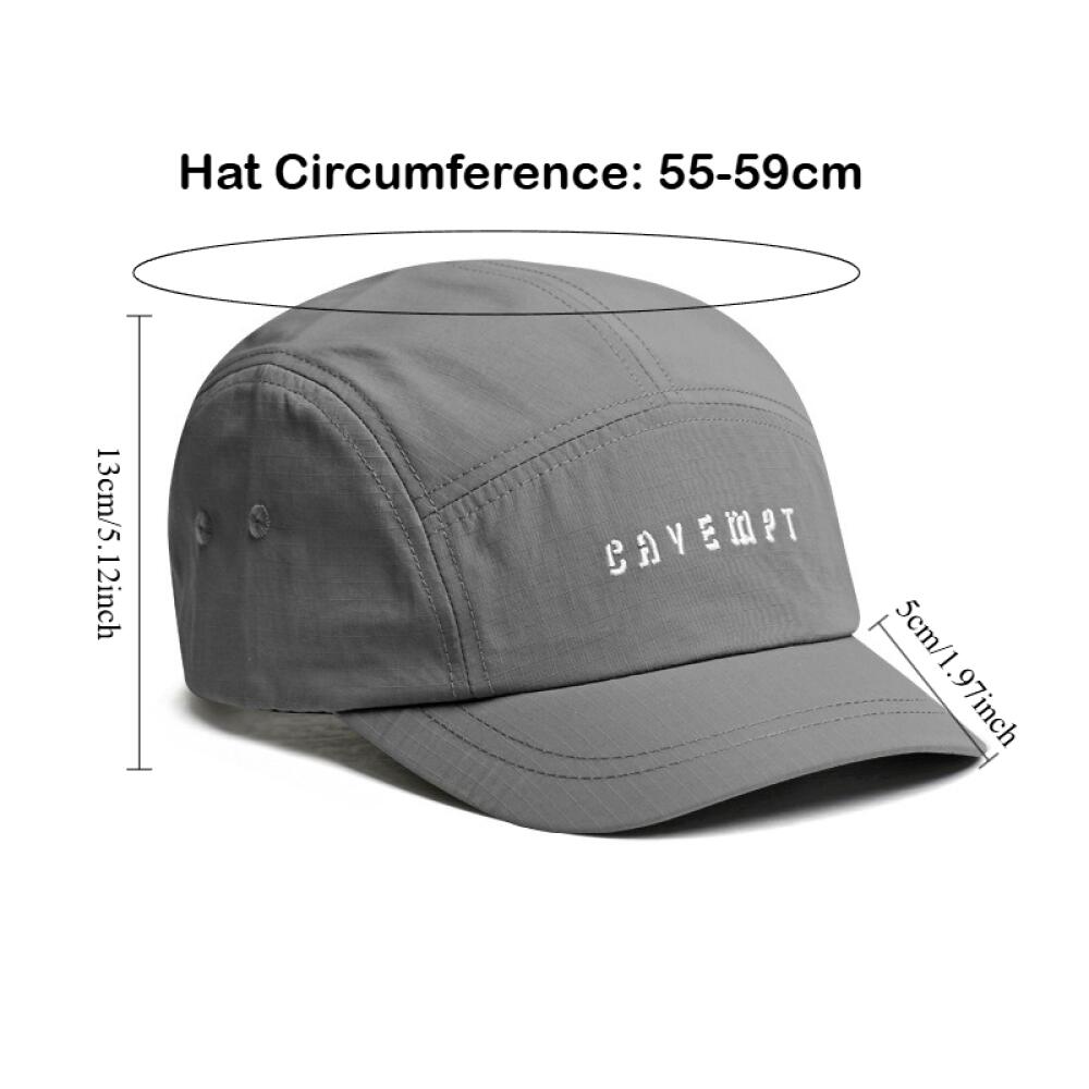 Men Women 5 Panel Short Brim Embroidered Vintage Baseball Cap, Quick-Dry Breathable Mesh Design, For Camping Outdoor Wear