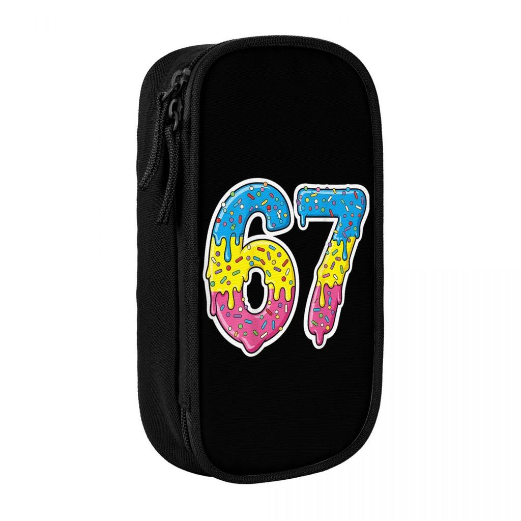 Aesthetic Pencil Case 67 Six Seven Funny Christmas 6 7 Meme Xmas Pencil Pouch School Pencil Cases Boy Girl School Supplies