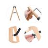 Guitar Stand Wooden Folding Floor Standing Vertical Household Bass Storage Display Holder Rack Light Wood Color