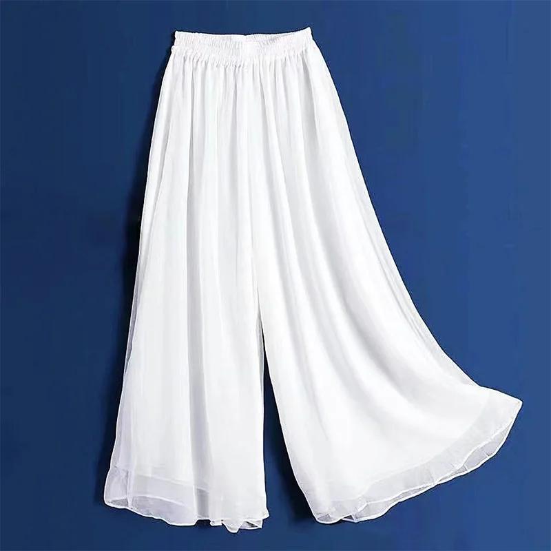 Klassische Tänzerhose Sommer Chiffon Weite Hosen Tanzübungsbekleidung Lockere Tanzhosen für Damen Yogahosen