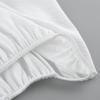 Spring and summer European and American design sense elegance temperament one-word shoulder waist lace-up short white dress women