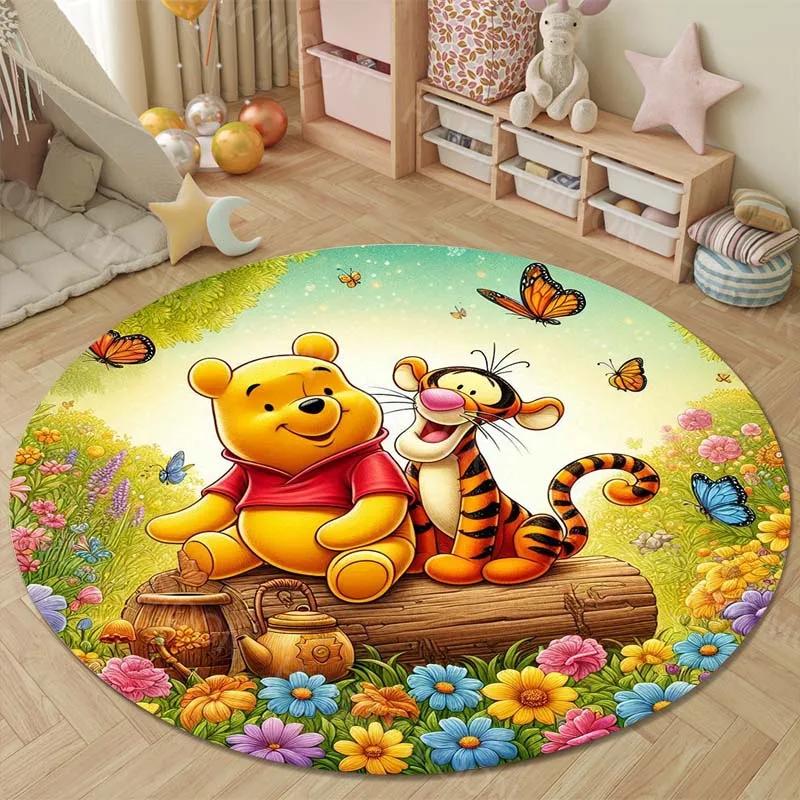 3D P-P0kemon Gengar Round Rugs Bedroom Living Room Home Decor Floor Mats for Kids Room Bath Chair Mat Carpet Next Day Shipping