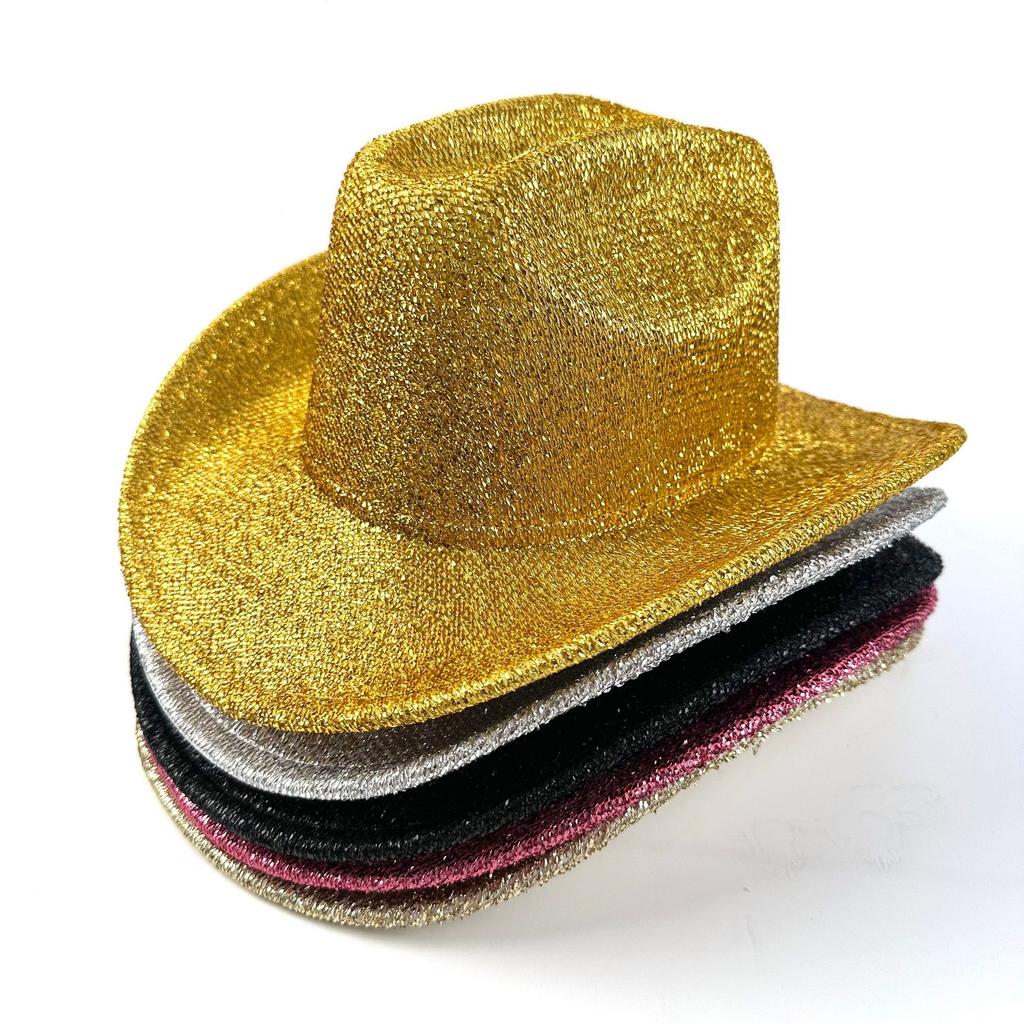 New Party Sequined Jazz Hat Western Cowboy Hat European And American Stage Performance Hat Colorful Top Hat