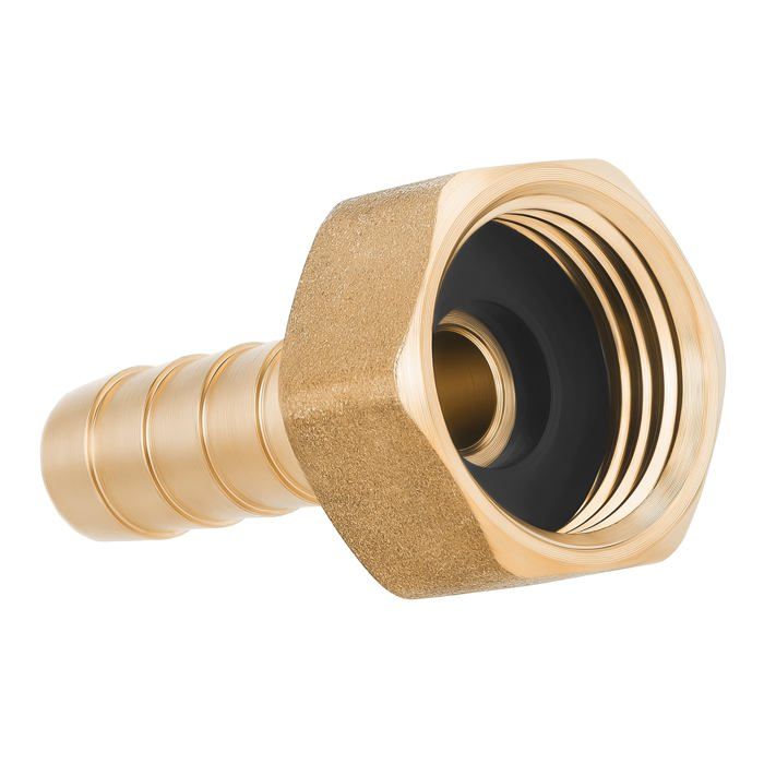 Adaptateur embout de tuyau laiton massif Barb vers BSP filetage 10 mm tête verte