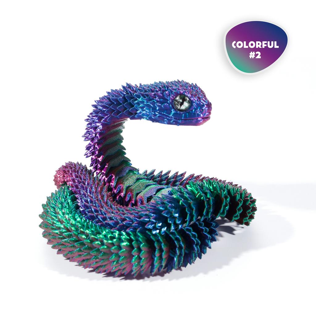 3D Printed Animals Snake Toys Magic 3D Printed Animals Flexible Snake Fidget Toy Desktop Pet Articulated Snake Collectibles