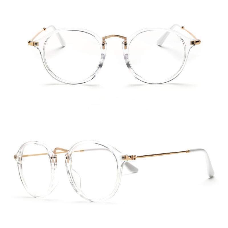 Round Trendy Unisex Anti-radiation Spectacle Frames Women Vintage Style Men Popular Metal Clear Lens Anti-blue Glasses Frame