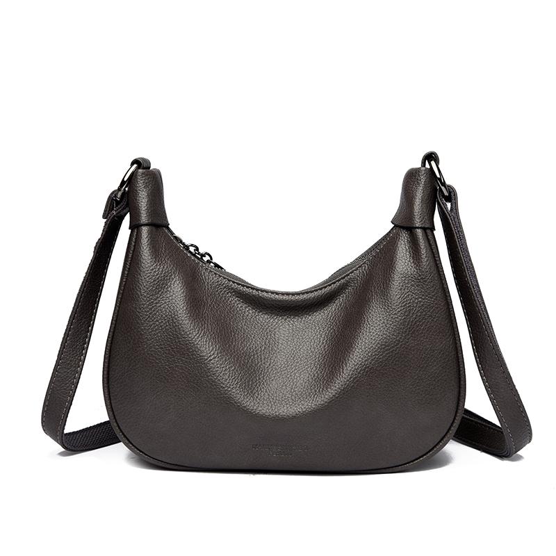 Advanced Retro Handbags High Quality Shoulder Crossbody Bag Solid Color Simple Soft Western Style Handbag Retro Small Bag