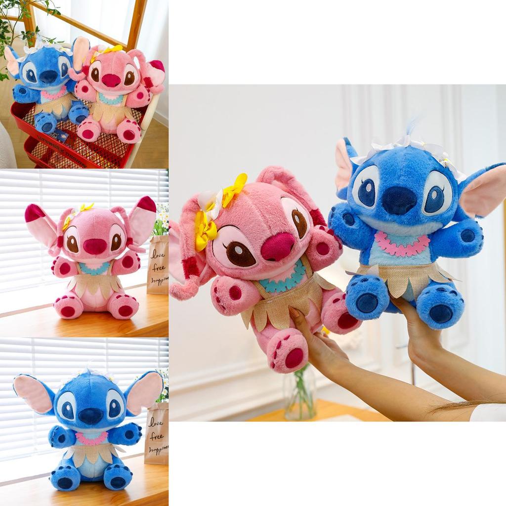 Stitch And Angel Hawaiian Style Plush Doll Pillow Children Toy For Kids Birthday Gift