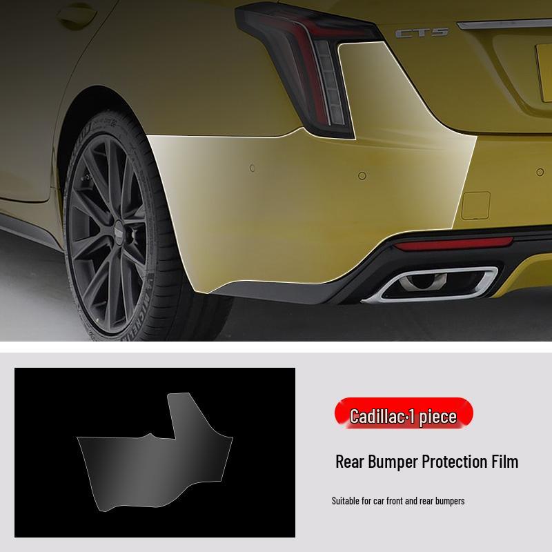 Předřezaná TPU ochranná fólie na lak pro přední a zadní nárazník Cadillac CT5 - Průhledná a odolná proti poškrábání