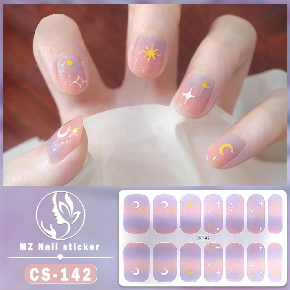 CS voděodolná gelová fólie na nehty bez pečení plná samolepka kontrastní barva tygří hlava nail art fólie papír fólie na nehty papír nálepka