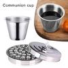 Antirust 304 Stainless Steel Communion Cup Food Grade Ingredient Ideal For Services Weddings And Family ReunionsAntirust