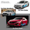 For Honda Civic 2016 2017 2018   Car Rearview Side Mirror Cover Wing Cap Exterior Door Housing Trim Adhesive Sticker