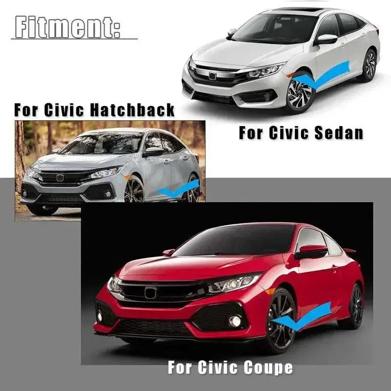 For Honda Civic 2016 2017 2018   Car Rearview Side Mirror Cover Wing Cap Exterior Door Housing Trim Adhesive Sticker