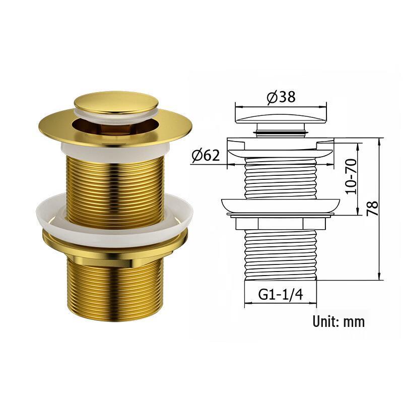 Lantuan Stainless Steel Pop-Up Sink Drain Stopper