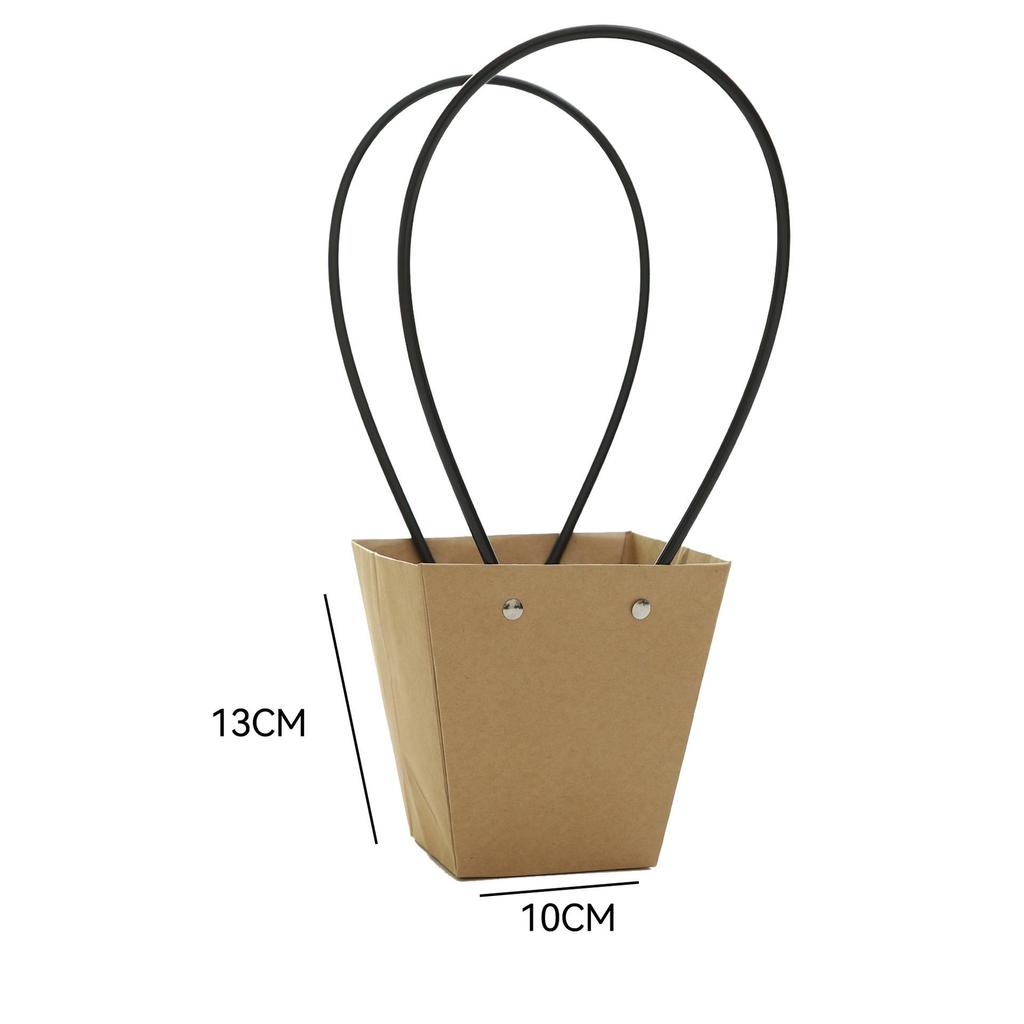Macaron Flower Arrangement Tote - DIY Waterproof Paper Bag for Bouquets and Gift Packaging